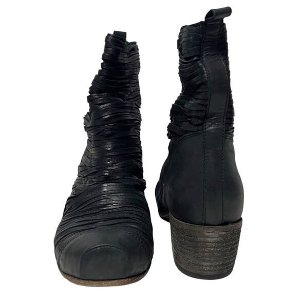 VIC MATIE Logan Leather Slash Cut Booties 37 - Picture 4 of 12